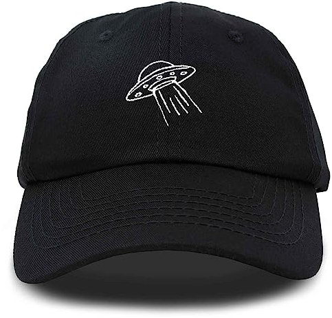 DALIX UFO Hut Dad Baseball Cap Außerirdisches Raumschiff Schiff, Schwarz, Einheitsgröße