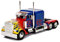 Jada Toys 253115004 Toys Transformers T1 Optimus Prime, Spielzeugauto aus Die-cast, Auto, Maßstab 1:24, blau/rot