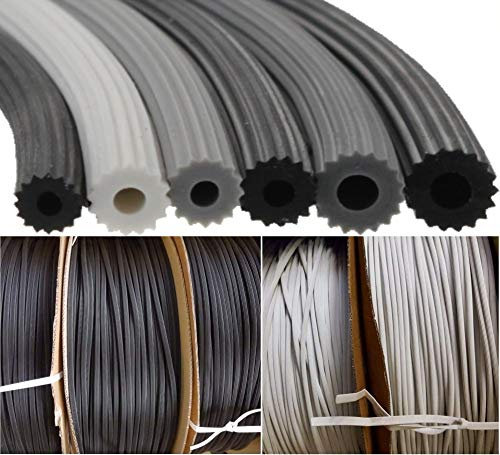 FlyEx Meterware Keder Kederband Gummischnur Kedergummi Gummi für Fliegengitter Insektenschutz Spannrahmen (Schwarz, 50 Meter x 4.2mm)