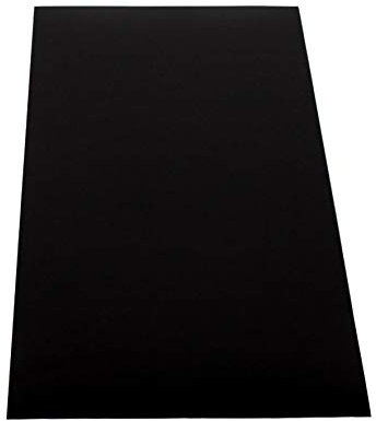 Placa de plástico ABS 1000 x 490 mm, color negro en grosores 3 mm, lámina protectora de una cara, calidad superior