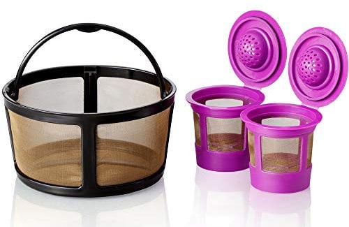 GoodCups Keurig K Duo Coffee Filter and 2 Reusable K Cups for K-Duo Essentials, K-Duo Brewers Only - Carafe Basket Coffee Filters and 2 Refillable Kcups for Keurig Duo, K-Duo Essentials Coffee Makers