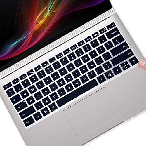 Keyboard Cover for Microsoft Surface Book 3/Surface Book 2 13.5 15, Surface Laptop 5/4 /3 13.5 15, Surface Laptop Protective Cover Skin -Black