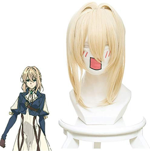 Violet Evergarden Anime Cosplay Perücke Frauen Hellgelb Geflecht Haar Synthetisches Haar Kostüm Party Geflochtene Perücken
