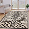 Carpeto Rugs Teppich Zebra Tierfell Optik Tiere Motiv Animal Print Zebra Muster - Bettvorleger Teppich für Wohnzimmer Schlafzimmer Esszimmer Schwarz-Weiß 200 x 300 cm