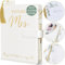 Wedding Planner Book and Organizer for The Bride -Faux Leather, Gold Foil 'Future Mrs' Wedding Binder I Includes Pen, Bookmark & Stickers I Engagement Gifts for Women I Wedding Planning Book Checklist