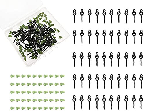 Fishing Bait Screws Hook Stops: 100pcs/box Carp Fishing Accessories Kit for Making Carp Boilies Pop Up Rigs