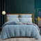 Samt Bettwäsche Plüsch 200x220 Winter Flauschig Hellblau Blau Grau Winterbettwäsche Fleece Flanell Warme Wende Bettwäsche Bettbezug Set Microfaser Winter Flausch Reißverschluss und Kissenbezüge 80x80