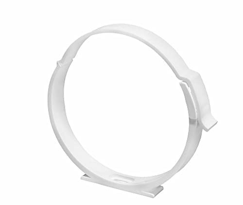 Prostko LTD White Round Ducting Pipe Bracket Clip Clamp Holder - Duct Tube Clip - 100mm, 125mm, 150mm – Lightweight Holders. (150mm)