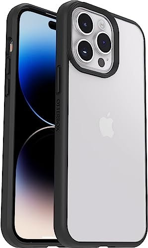 OtterBox Sleek Series Case for iPhone 14 Pro Max, Shockproof, Drop proof, Ultra-Slim, Protective Thin Case, Tested to Military Standard, Clear/Black - Non-Retail Packaging