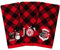 MCEAST 3 Stück Weihnachtshandtücher 35,6 x 63,3 cm Baumwollhandtücher bestickt Weihnachten Badetücher Rot und Schwarz Buffalo Plaid Handtücher für Badezimmer Küche Weiche Waschlappen zum Trocknen,