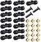 HUAZIZ 15 Pcs Boquillas de Nebulización de Latón,Negro Kit Nebulizador, Boquilla para Sistema de Enfriamiento Exterior y Control de Polvo de Paisajismo en Invernadero