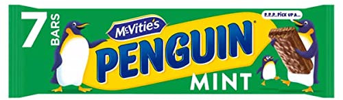 McVitie's Penguin Mint Biscuit Bar 7 x 24.6g, 172g