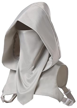 BLESSUME Schurke Gugel Kapuzenschal Gothic Unisex für Halloween (Grau)