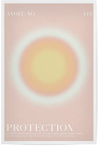 artboxONE Poster 150x100 cm Typografie Engelsnummer Protection - Bild Nummer abstrakt Angel