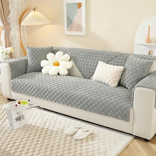 WYJHNLBEDC Sofa/Couch überzug L Form, Sofabezug L/U Form, Sofa überwurfdecke, Bequeme Plush Couchbezug für Sofa 3/2/1 Sitzer/Ecksofa/XXL, Sofaschutz Hund Kratzschutz Katze