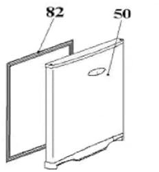 Guarnizione porta di riferimento 82 Frigo, Frigorifero, Congelatore 49120099 CANDY