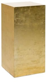 VIVANNO Pult Säule Stele Dekoständer Fiberglas PODEST Gold 30x30x60