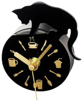 GOOHOCHY Kätzchen Digitaluhr Kühlschrank Uhr Aufkleber Für Kühlschränke Kühlschrankaufkleber Mit Magneten Zeit Uhr Dekorative Uhr Digitaluhren Magnet Für Kühlschrankuhren Wanduhr Niedlich