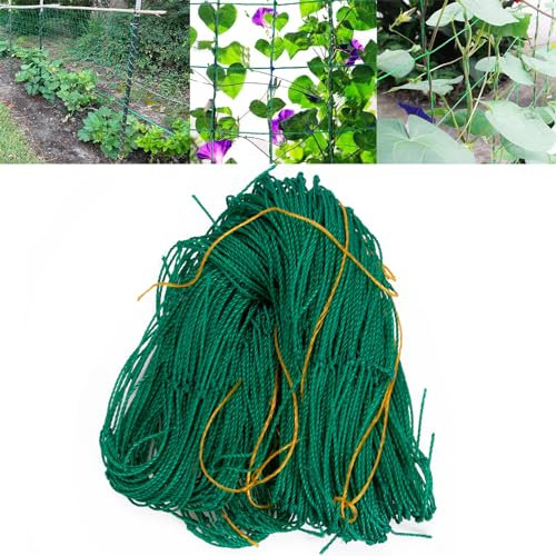 Garden Trellis Netting Plants Support Netting 1.8X 2.7M Nylon Trellis Mesh Net Garden Growing Pea Netting for Climbing Plants Vegetable Fruits Cucumber Bean Flowers