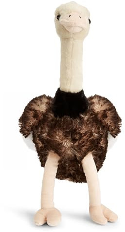 Zappi Co Straussi der Strauß Plüschtier Großer Vogel (22cm) Langbeiniger Kumpel - Weich, Kuschelig, 100% Recycelt - Flugunfähiger Federfreund