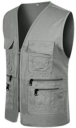 Herren Weste Outdoor Leicht Übergrößen Jagdweste Ohne Ärmel Jacke Vielen Taschen Jagd Camping Arbeitsweste Atmungsaktiv Anglerweste Sport Multifunktionsweste Dünne Herrenwesten Angeln Westen