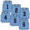 A2Z 4 Kids 6er Pack Trainingsleibchen Sportwesten bequem atmungsaktiv Übungsnummern - Sports Bibs 762 Blue 4-8