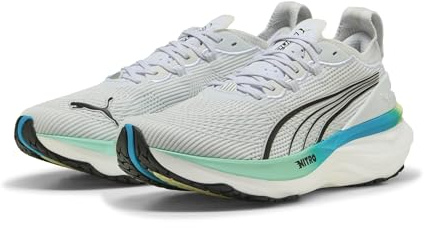 Puma Herren Foreverrun Nitro 2 Laufschuhe Stabilitätsschuh Puma White-Speed Blue - Weiß 42,5