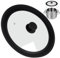 Universal Lid for Pots, Pans and Skillets - Tempered Glass with Heat Resistant Silicone Rim and Fits 28cm, 30cm & 32cm Diameter Cookware