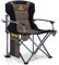 Symino Luxus Campingstuhl Faltbar, Tragbarer Bequem Gepolster Klappstuhl Anglerstuhl Sessel Belastbarkeit bis 200kg, Braun