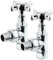 Manual Radiator Valve Crosshead Angled - 15mm x R 1/2 - Polished Chrome
