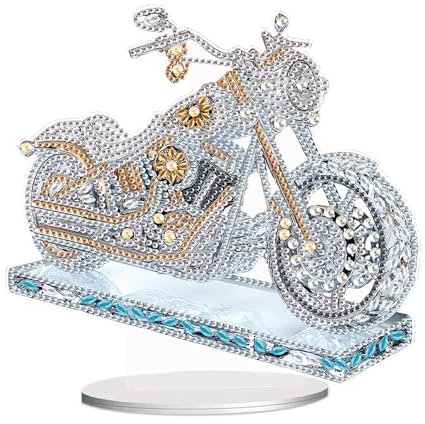JISHSHAY Diamond Painting Tischdekoration Ornament Motorrad Diamant Painting Tisch Deko Motorrad Diamant Malerei Ornamente Tischdeko Moped Diamaond Malerei Tischdeko Diamantmalerei Tischdekoration