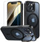 Zhendecase Magnetic for iPhone 13/12 Mini Case with Screen Protectors and Stand,Military Shockproof Protective Slim Cover,Case for iPhone 13/12 Mini 5.4 Inch,Translucent Black