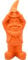 meindekoartikel Zeig Herz Zwerg - Der herzliche Gartenzwerg liebvoll und stylisch Deko-Figur - Höhe 38 cm (Orange)