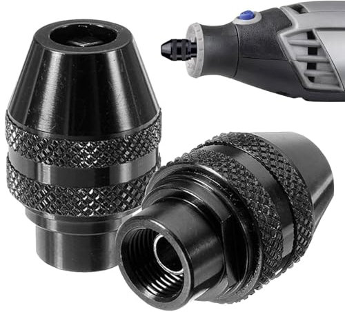 keyxer Accessori per Dremel: Mandrino per Avvitatore e Mandrino Trapano (0.8-3.2 mm) | Kit Ricambio 4486 con Adattatore Rapido, Compatibile con Dremel 4000/3000/200/8200 e Modelli Simili