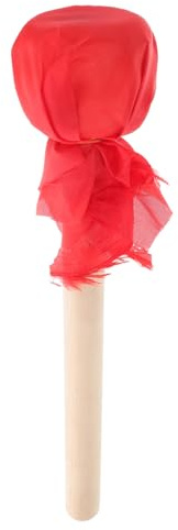 Abaodam Maillet en Bois Élégant pour Gong et Percussion, Accessoire Essentiel Tissu Rouge, pour Performances D'ouverture et Percussion, Adapté Adultes et Garçon et Filles