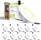 linovum 10x CERBUS Einbaulampe Decken Outdoor extra flach für Badezimmer IP65 warmweiß - IP65 Downlight Außen Einbau Deckenspot