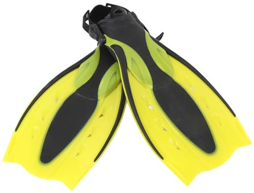 Aletas de Natación, Aleta de Goma Elástica Excelente Entrenamiento Piscina Agarre fluyó Al Snorkel para Adultos (M)