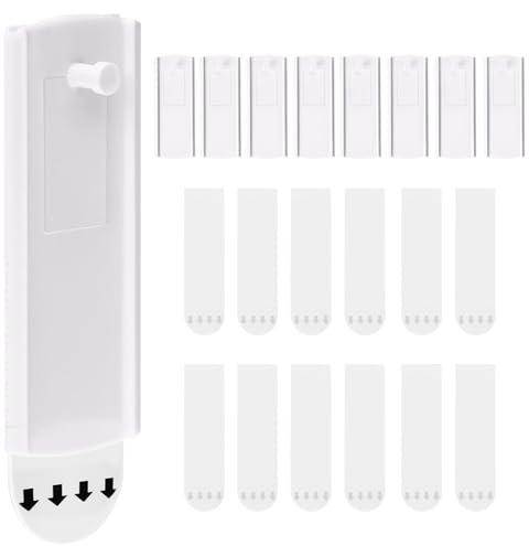 QWORK® 8 Großer Klebenagel mit 12 Klebestreifen Abnehmbar für Bilderrahmen - Tragkraft 1.8 kg