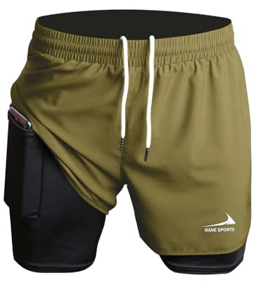 Short de Course 2 en 1 pour Homme, idéal pour la Salle de Sport, Le Sport, Les Marathons et l'entraînement en extérieur.