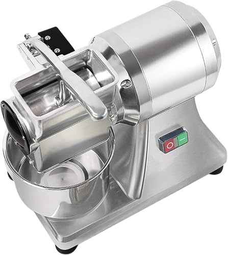 Electric Hard Cheese Grater with Stainless Steel Bucket, Safety Grate & Interlock for Efficient Shredding