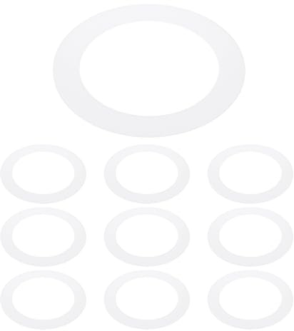 PATIKIL 3.8 ID 5.2 OD Kunststoff Blende 10 Stück Deckenleuchte Goof Ringe Matt Runder Lichtabdeckung Leuchten Für Decke Wand Einbau Downlights Lichtdurchlässig Matt Weiß