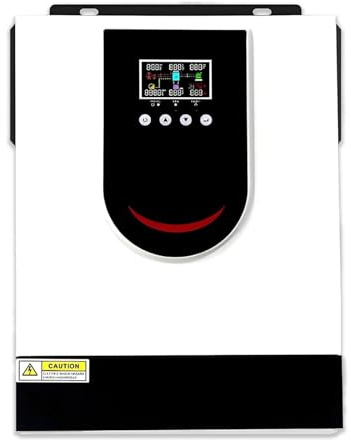 Hybrid Solar Wechselrichter 1.0-10.2KW All-in-One-Wechselrichter mit reinem Sinus 12V 24V 48V DC auf 220V/230V AC Pure Sine Wave Inverter Batterieladegerät Solarwechselrichter(1.5KW/24V)