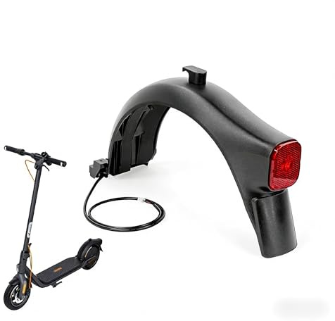 Passend für Ninebot Segway Kickroller F2/F2 Plus/F2 Pro Hinterradkotflügel mit Rücklicht-Komplettsatz - Hochhelle LED-Bremsleuchten Wasserdicht Spritzschutz Einfache Installation Ersetzt Originalteile