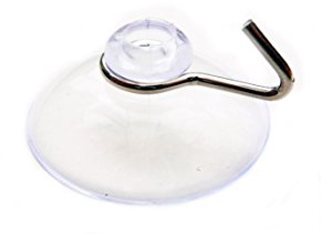 Rubbersuckers UK Saugnäpfe mit Metallhaken, Kunststoff, transparent, Kunststoff, PVC, 12 Stück