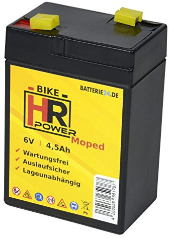 Gel Starterbatterie f. Simson KR51 Schwalbe 6V 4,5Ah Star Sperber Habicht Akku