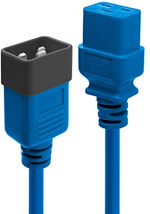 LINDY 2m IEC C19 to C20 Extension Cable, Blue