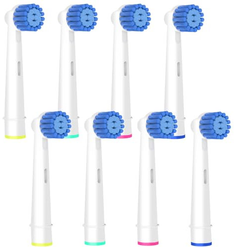 Sensitive Gum Care Ersatzbürstenköpfe kompatibel mit Oral b Braun Elektrische Zahnbürste Weiche Borsten für überlegene und sanfte Reinigung