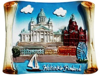 Helsinki Capital of Finland 3D Fridge Magnet Travel Souvenir Gift Collection,Home & kitchen Decoration Magnetic Sticker Helsinki Finland Refrigerator Magnet