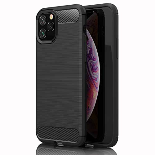 TECHGEAR® Stealth Case for iPhone 11 Pro, Flexible Shockproof TPU Slim Fit Case Cover - Carbon Fibre Design Soft Flexible Protective Shell Case Designed for Apple iPhone 11 Pro 5.8