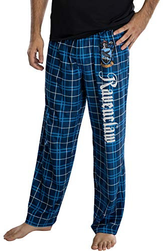 Harry Potter Adult Mens' Ravenclaw House Crest Plaid Pajama Pants (Medium)